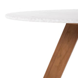 Sanders Outdoor Dining Table, Rough White-Furniture - Dining-High Fashion Home
