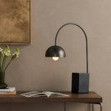 Jenkin Task Lamp, Black Marble-Lighting-High Fashion Home