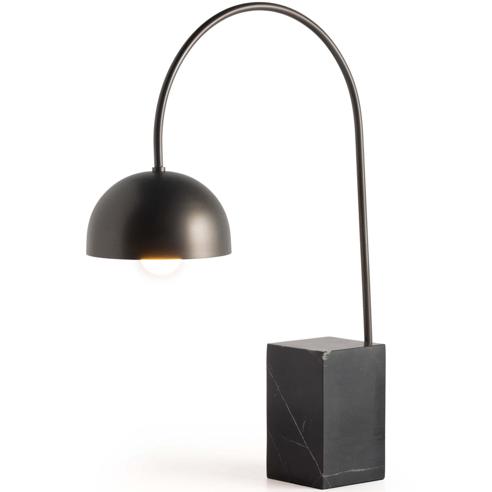 Jenkin Task Lamp, Black Marble-Lighting-High Fashion Home