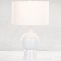 Kelita Table Lamp, Matte White-Lighting-High Fashion Home