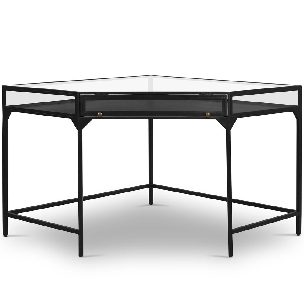 Shadow Box Modular Corner Desk, Black-Furniture - Office-High Fashion Home