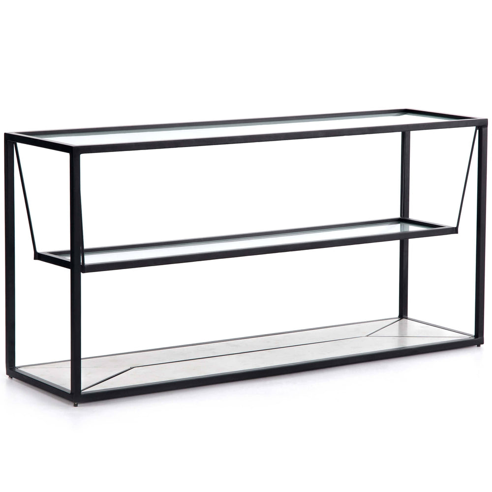 Basilio Console Table, Matte Black-Furniture - Accent Tables-High Fashion Home