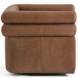 Evie Leather Swivel Chair, Palermo Cognac-Furniture - Chairs-High Fashion Home