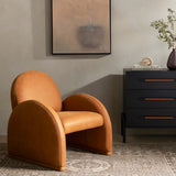 Nicola Leather Chair, Kennison Cognac