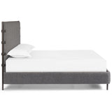Anderson Bed, Knoll Charcoal-Furniture - Bedroom-High Fashion Home