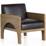 Jeanne Leather Chair, Sonoma Black-Furniture - Chairs-High Fashion Home
