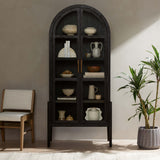 Tolle Cabinet, Drifted Matte Black Solid-Furniture - Storage-High Fashion Home