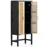 Caprice Narrow Cabinet, Black Wash Mango-Furniture - Storage-High Fashion Home