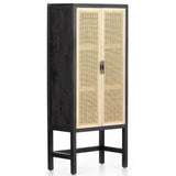 Caprice Narrow Cabinet, Black Wash Mango-Furniture - Storage-High Fashion Home