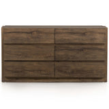 Perrin 6 Drawers Dresser, Rustic Fawn-Furniture - Bedroom-High Fashion Home