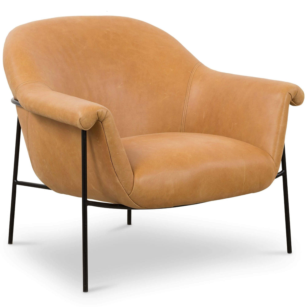 Suerte Leather Chair, Palermo Butterscotch-Furniture - Chairs-High Fashion Home