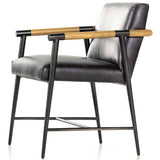 Rowen Leather Dining Chair, Sonoma Black-Furniture - Dining-High Fashion Home