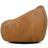 Audie Leather Swivel Chair, Heirloom Sienna-Furniture - Chairs-High Fashion Home