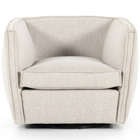 Rashi Swivel Chair, Fallon Linen-Furniture - Chairs-High Fashion Home