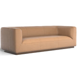 Mabry Leather Sofa, Nantucket Taupe