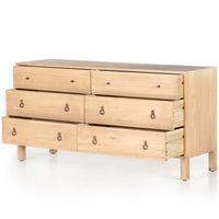 Isador 6 Drawer Dresser, Dry Wash Poplar-Furniture - Storage-High Fashion Home
