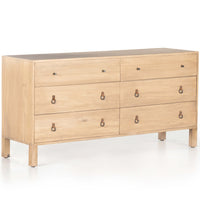 Isador 6 Drawer Dresser, Dry Wash Poplar-Furniture - Storage-High Fashion Home