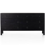 Isador 6 Drawer Dresser, Black Wash Poplar-Furniture - Storage-High Fashion Home