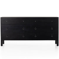 Isador 6 Drawer Dresser, Black Wash Poplar-Furniture - Storage-High Fashion Home
