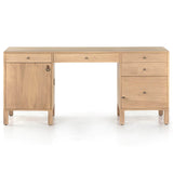 Isador Executive Desk, Dry Wash Poplar-Furniture - Office-High Fashion Home