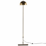 Becker Floor Lamp, Charcoal & White Marble-Lighting-High Fashion Home