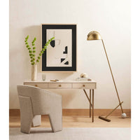 Becker Floor Lamp, Charcoal & White Marble-Lighting-High Fashion Home