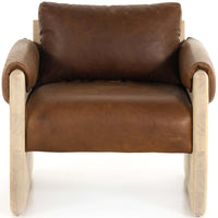 Pierre Leather Chair, Heirloom Sienna-Furniture - Chairs-High Fashion Home