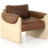 Pierre Leather Chair, Heirloom Sienna-Furniture - Chairs-High Fashion Home