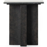 Terrell End Table, Black Marble-Furniture - Accent Tables-High Fashion Home