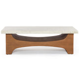 Keyton Coffee Table, White Marble-Furniture - Accent Tables-High Fashion Home