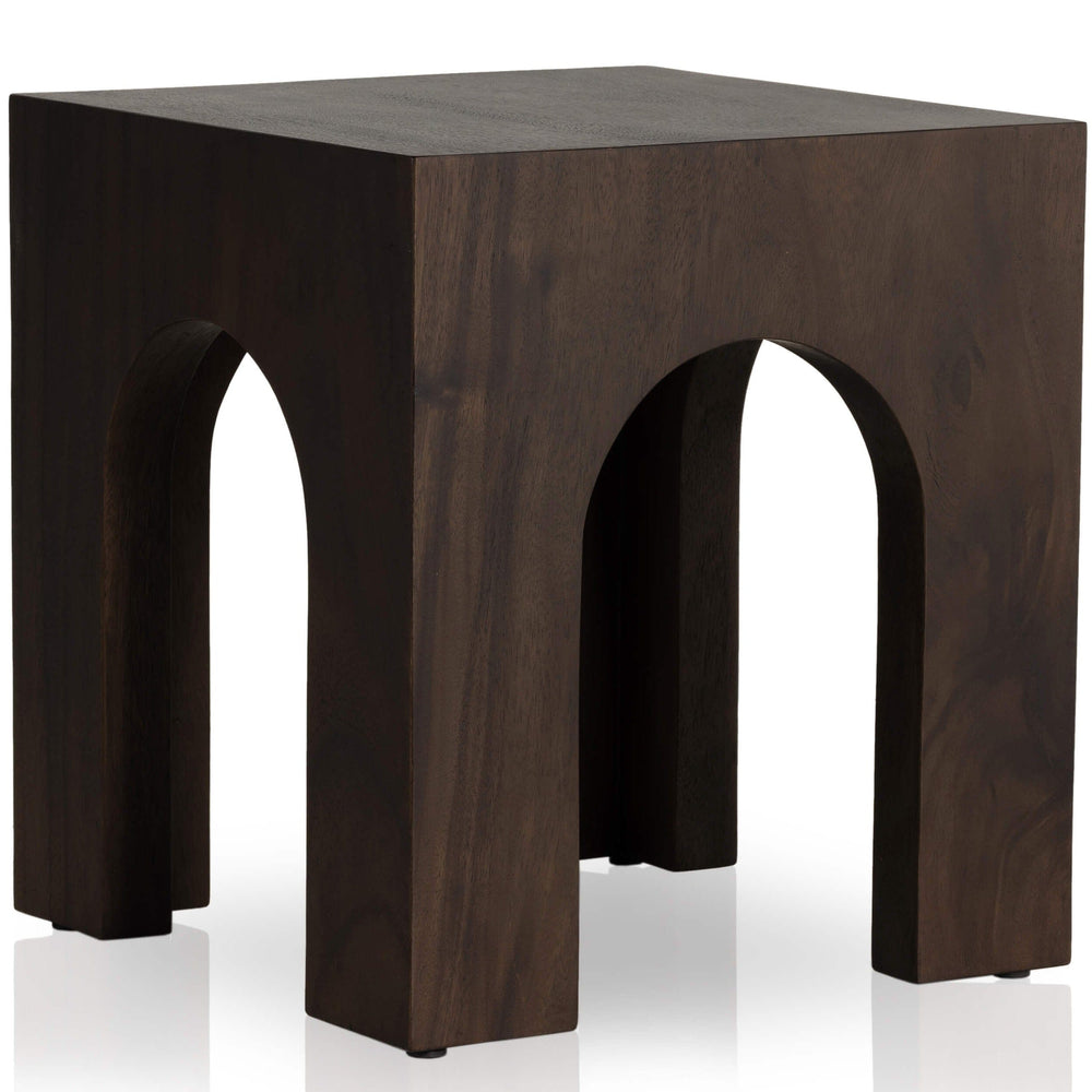 Fausto End Table, Smoked Guanacaste