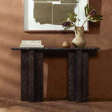 Terrell Console Table, Black Marble-Furniture - Accent Tables-High Fashion Home