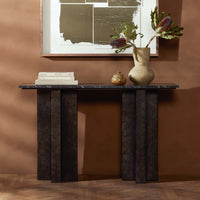 Terrell Console Table, Black Marble-Furniture - Accent Tables-High Fashion Home
