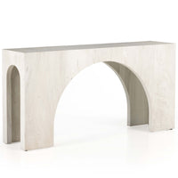 Fausto Console Table, Bleached Guanacaste-Furniture - Accent Tables-High Fashion Home