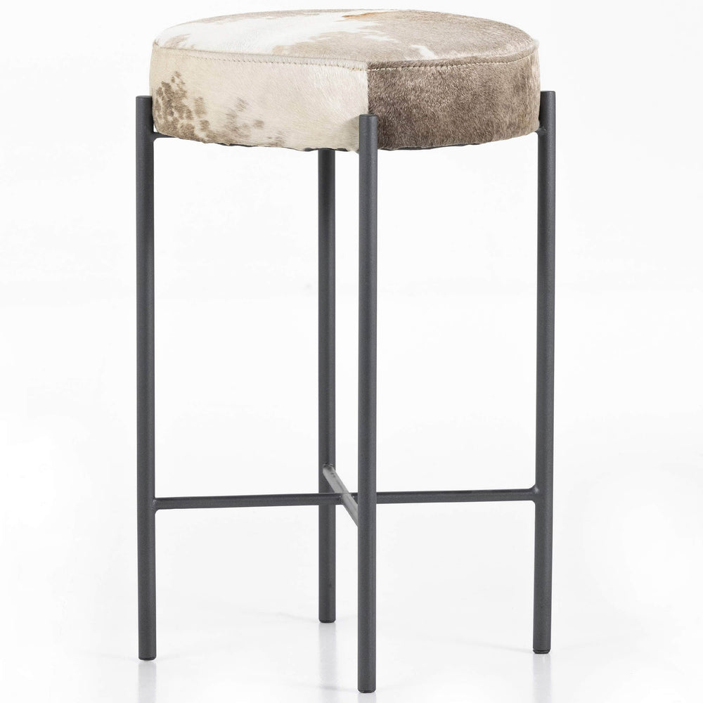 Nocona Leather Counter Stool, Speckled Hide-Furniture - Dining-High Fashion Home