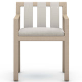 Sonoma Outdoor Dining Armchair, Stone Grey/Washed Brown-Furniture - Dining-High Fashion Home