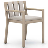 Sonoma Outdoor Dining Armchair, Stone Grey/Washed Brown-Furniture - Dining-High Fashion Home