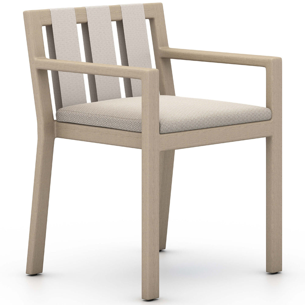 Sonoma Outdoor Dining Armchair, Faye Sand/Washed Brown-Furniture - Dining-High Fashion Home