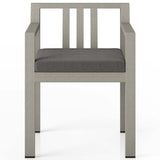 Monterey Outdoor Dining Armchair, Charcoal/Weathered Grey-Furniture - Dining-High Fashion Home