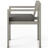 Monterey Outdoor Dining Armchair, Charcoal/Weathered Grey-Furniture - Dining-High Fashion Home