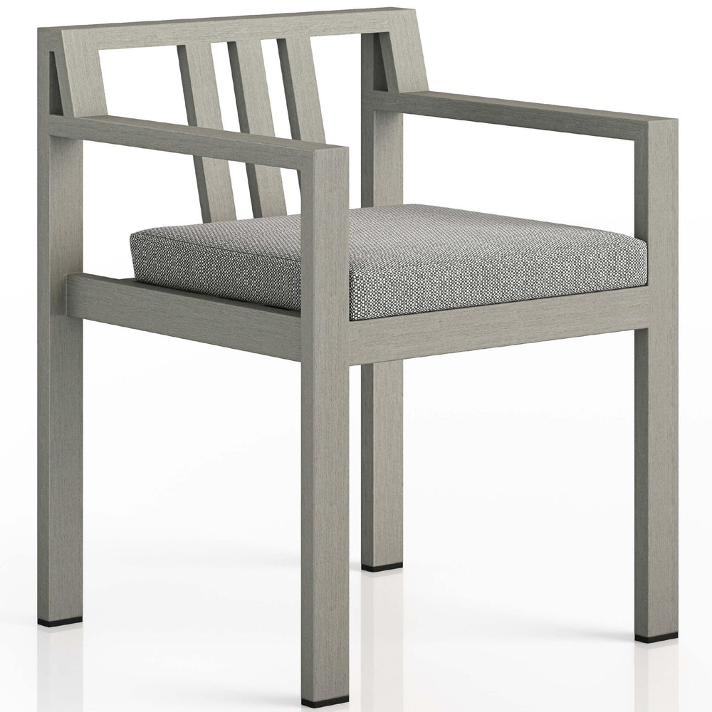 Monterey Outdoor Dining Armchair, Faye Ash/Weathered Grey-Furniture - Dining-High Fashion Home
