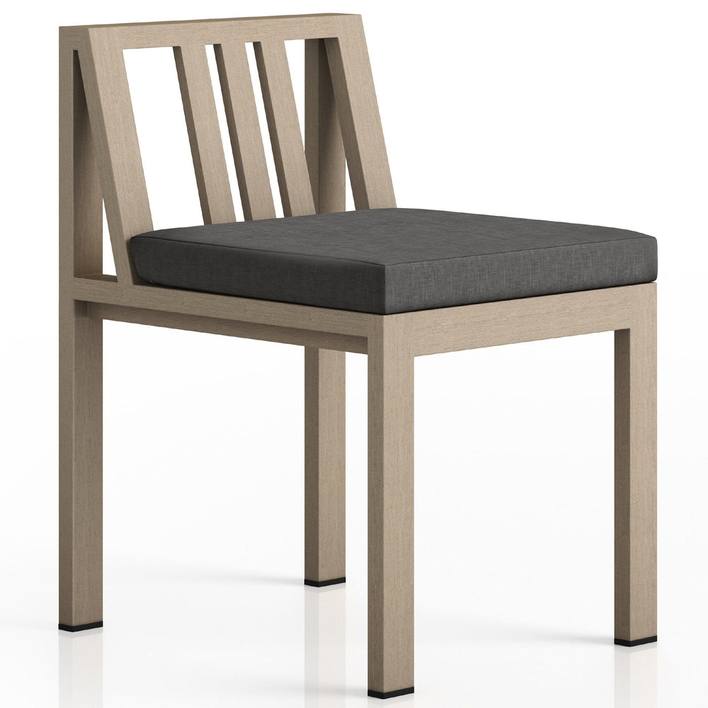 Monterey Outdoor Dining Chair, Charcoal/Washed Brown-Furniture - Dining-High Fashion Home