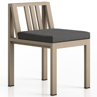 Monterey Outdoor Dining Chair, Charcoal/Washed Brown-Furniture - Dining-High Fashion Home