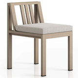 Monterey Outdoor Dining Chair, Stone Grey/Washed Brown-Furniture - Dining-High Fashion Home