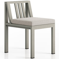 Monterey Outdoor Dining Chair, Stone Grey/Weathered Grey-Furniture - Dining-High Fashion Home
