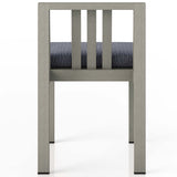 Monterey Outdoor Dining Chair, Faye Navy/Weathered Grey-Furniture - Dining-High Fashion Home