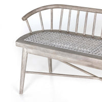Alcott Outdoor Dining Bench, Brushed Grey-Furniture - Dining-High Fashion Home