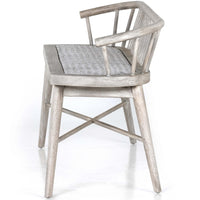 Alcott Outdoor Dining Bench, Brushed Grey-Furniture - Dining-High Fashion Home