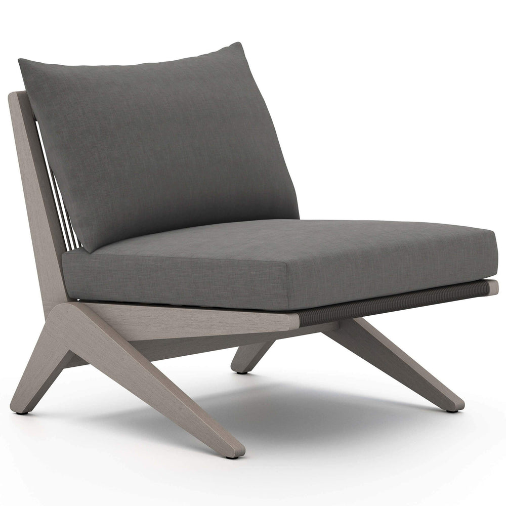 Virgil Outdoor Chair, Charcoal/Weathered Grey-Furniture - Chairs-High Fashion Home