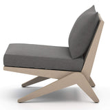 Virgil Outdoor Chair, Charcoal/Washed Brown-Furniture - Chairs-High Fashion Home